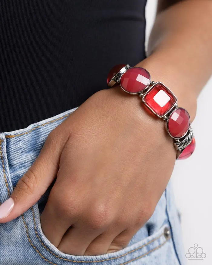 Paparazzi Bracelet Glassy Generosity Pink Paparazzi Jewelry Bracelets