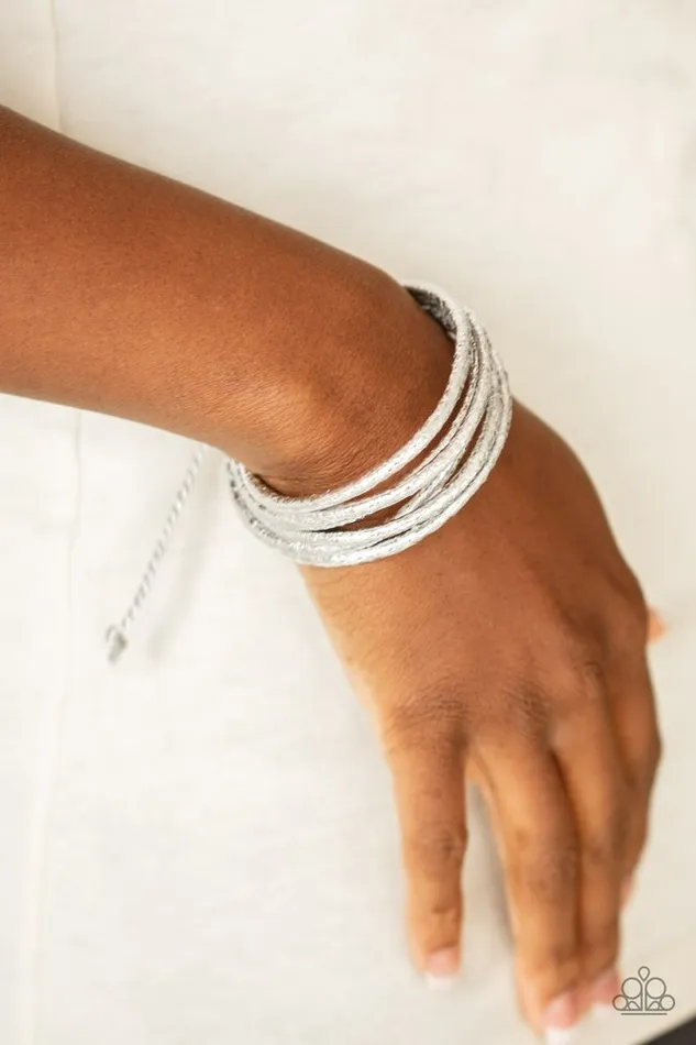 Paparazzi Bracelet Glittertastic Silver Paparazzi Jewelry Bracelets
