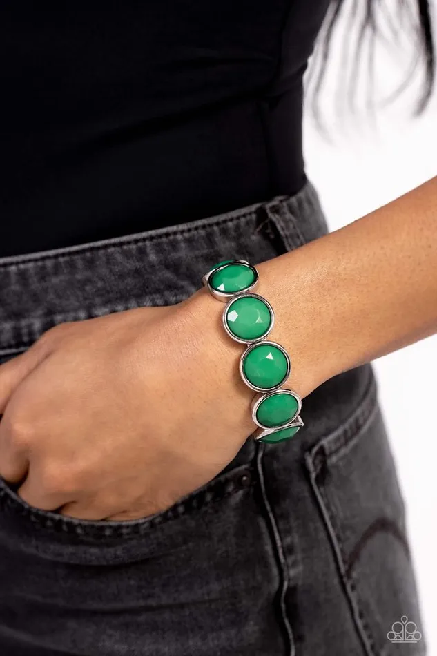 Paparazzi Bracelet Long Live the Loud Green Paparazzi Jewelry Bracelets