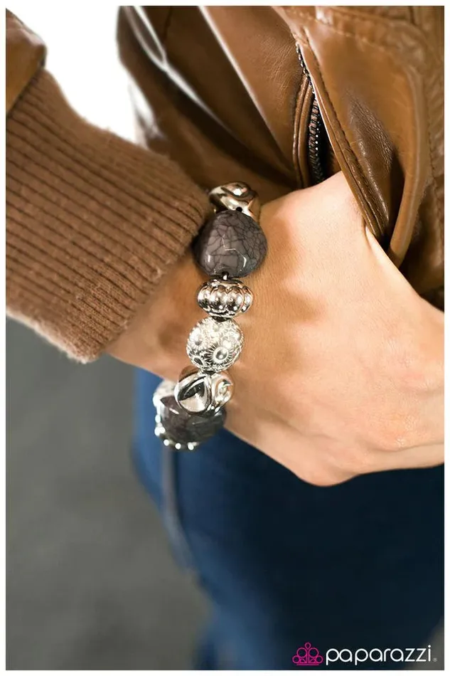 Paparazzi Bracelet Ready to Rock Silver Paparazzi Jewelry Bracelets