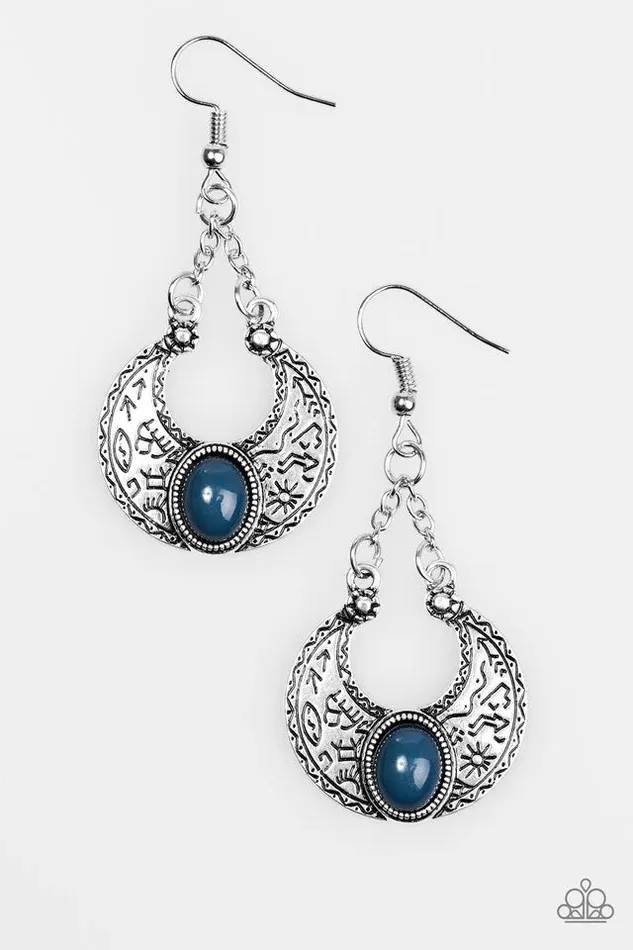 Paparazzi Earring Anasazi Sands Blue Paparazzi Jewelry Earrings