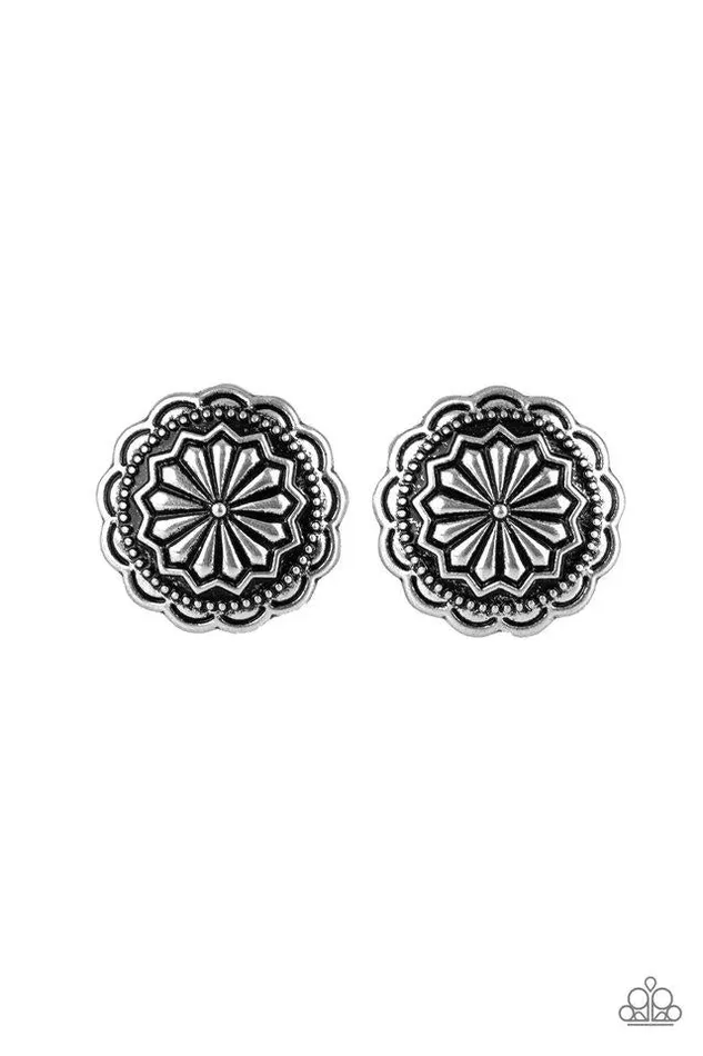 Paparazzi Earring Durango Desert Silver Paparazzi Jewelry Earrings
