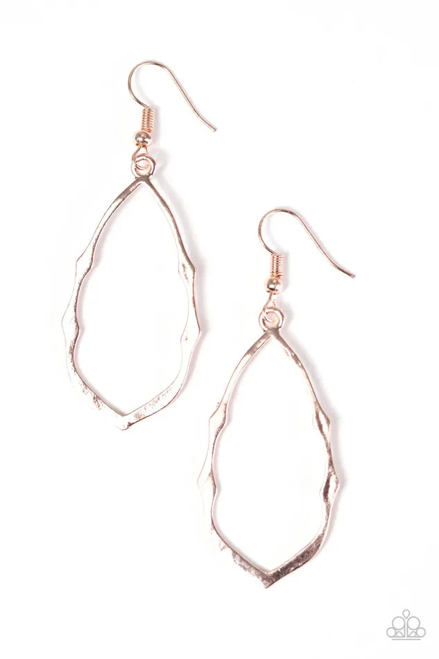 Paparazzi Earring Flat Out Fabulous Rose Gold Paparazzi Jewelry Earrings