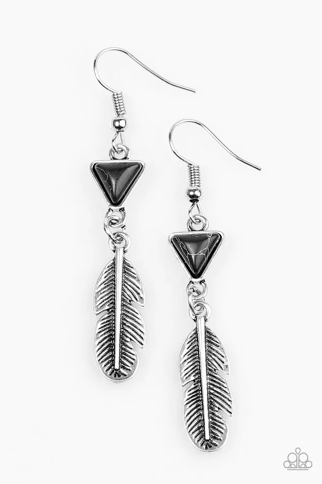 Paparazzi Earring Give It A NEST Black Paparazzi Jewelry Earrings