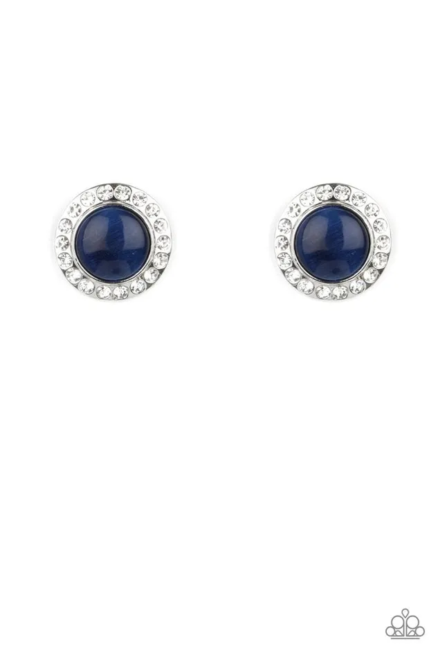 Paparazzi Earring Glowing Dazzle Blue Paparazzi Jewelry Earrings
