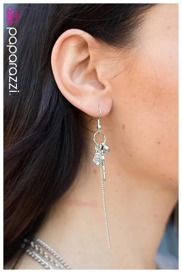 Paparazzi Earring Keep It Low Key Silver Paparazzi Jewelry Earrings