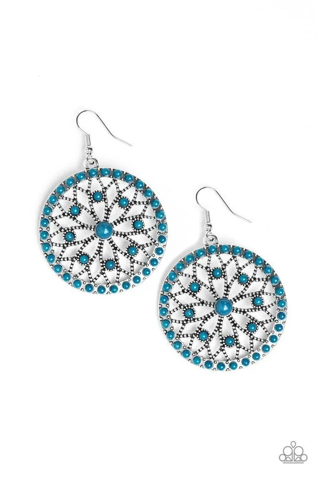 Paparazzi Earring Merry Mandalas Blue Paparazzi Jewelry Earrings