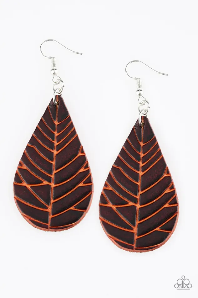 Paparazzi Earring Nature Nouveau Brown Paparazzi Jewelry Earrings