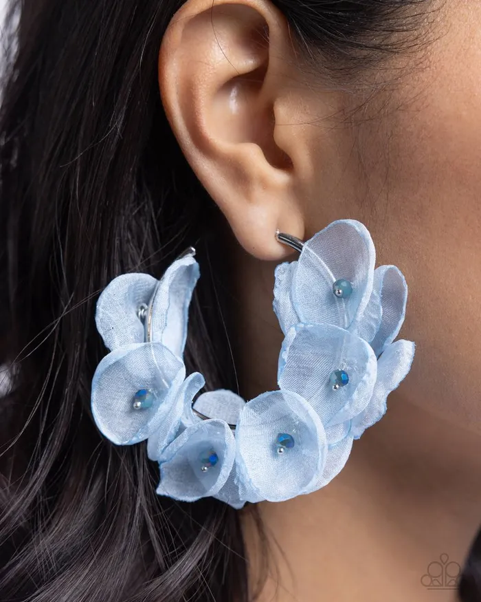 Paparazzi Earring Petaled Pageant Blue Paparazzi Jewelry Earrings