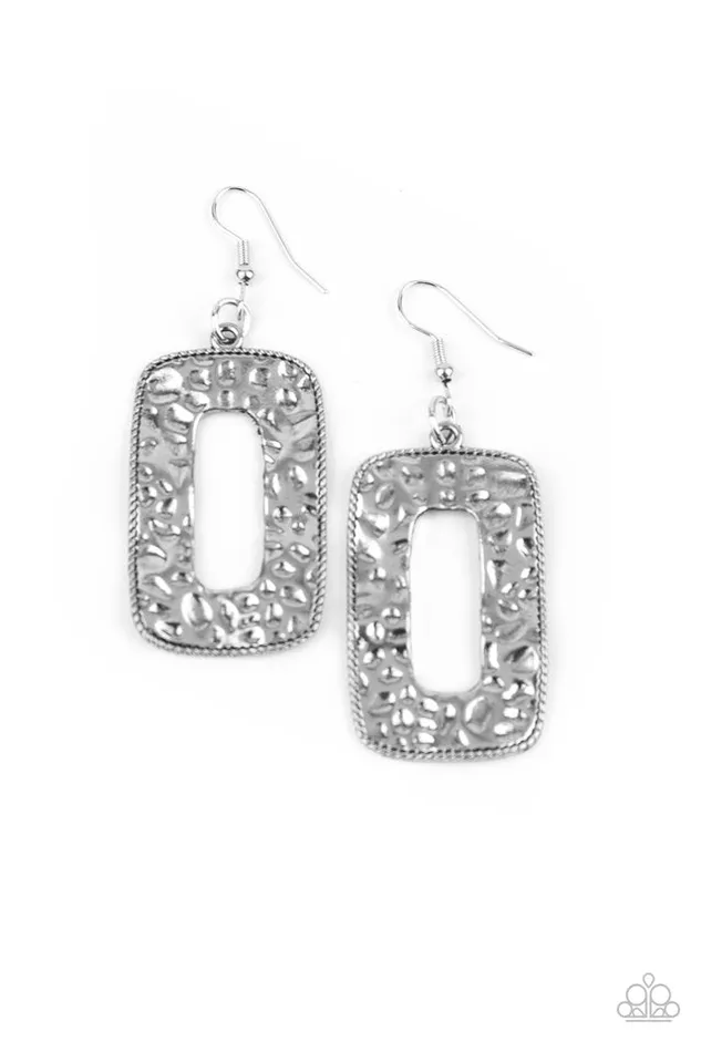 Paparazzi Earring Primal Elements Silver Paparazzi Jewelry Earrings