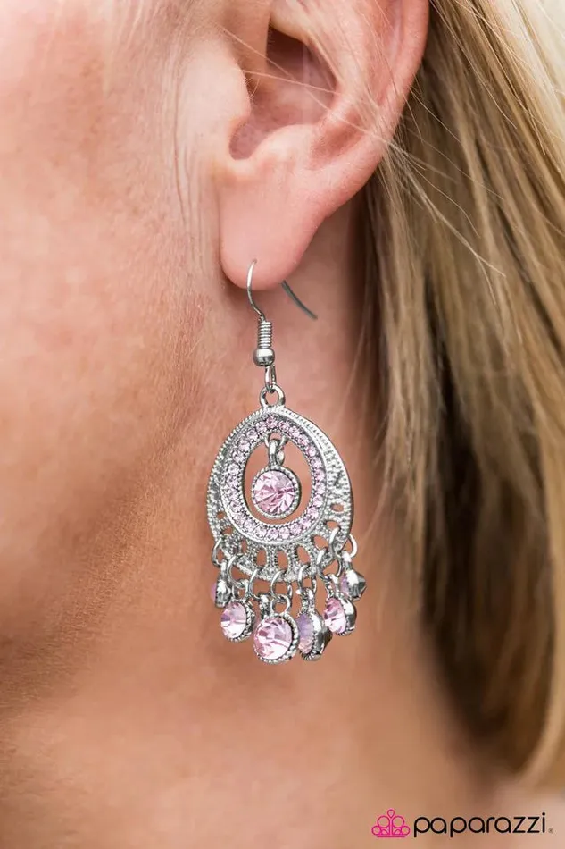 Paparazzi Earring Richly Radiant Pink Paparazzi Jewelry Earrings
