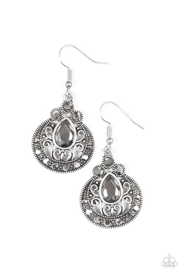 Paparazzi Earring Royal Refinery Silver Paparazzi Jewelry Earrings