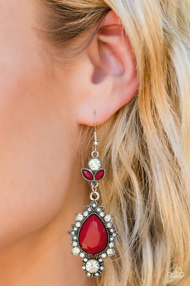 Paparazzi Earring SELFIEEsteem Red Paparazzi Jewelry Earrings