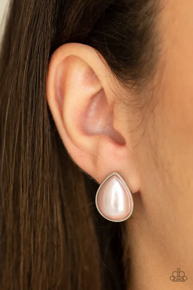 Paparazzi Earring SHEER Enough Pink Paparazzi Jewelry Earrings