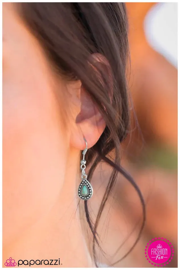 Paparazzi Earring Western Jewels Blue Paparazzi Jewelry Earrings