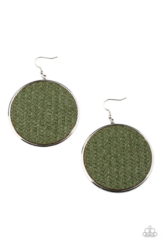 Paparazzi Earring Wonderfully Woven Green Paparazzi Jewelry Earrings Paparazzi Earring Wonderfully Woven Green Paparazzi Jewelry Earrings