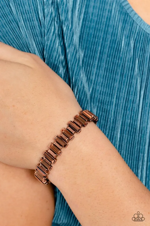 Paparazzi Jewelry Bracelets Paparazzi Bracelet BURSTING the Midnight Oil Copper