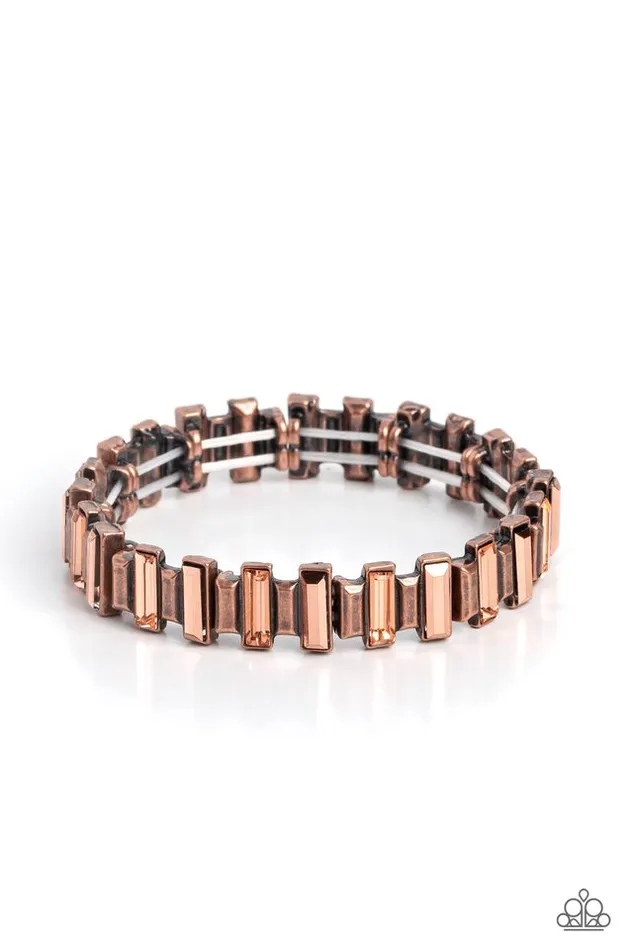 Paparazzi Jewelry Bracelets Paparazzi Bracelet BURSTING the Midnight Oil Copper Paparazzi Jewelry Bracelets Paparazzi Bracelet BURSTING the Midnight Oil Copper