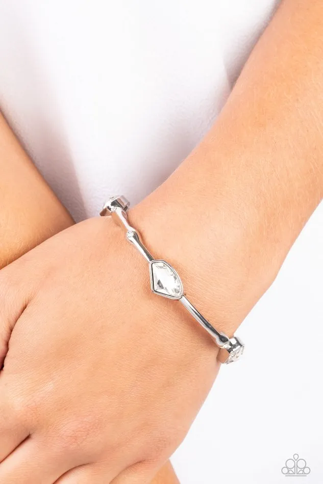 Paparazzi Jewelry Bracelets Paparazzi Bracelet Chiseled Craze White