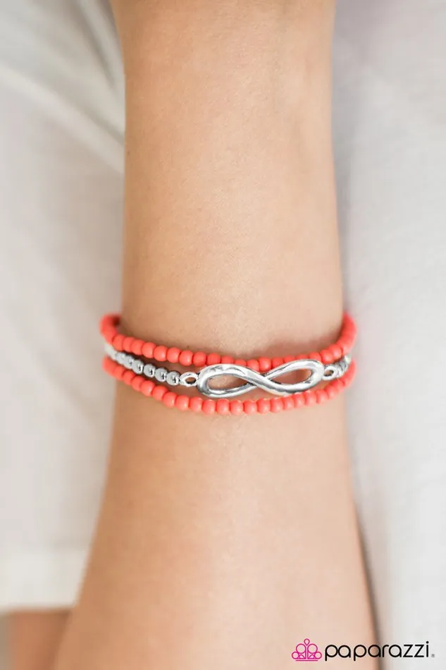 Paparazzi Jewelry Bracelets Paparazzi Bracelet Everlasting Love Orange