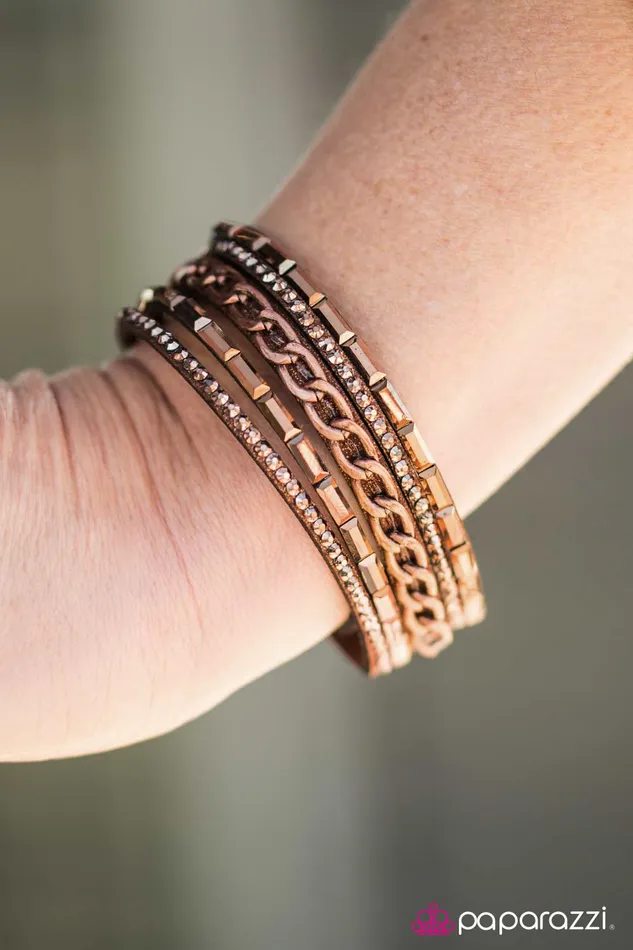 Paparazzi Jewelry Bracelets Paparazzi Bracelet Front Row Fabulous Copper
