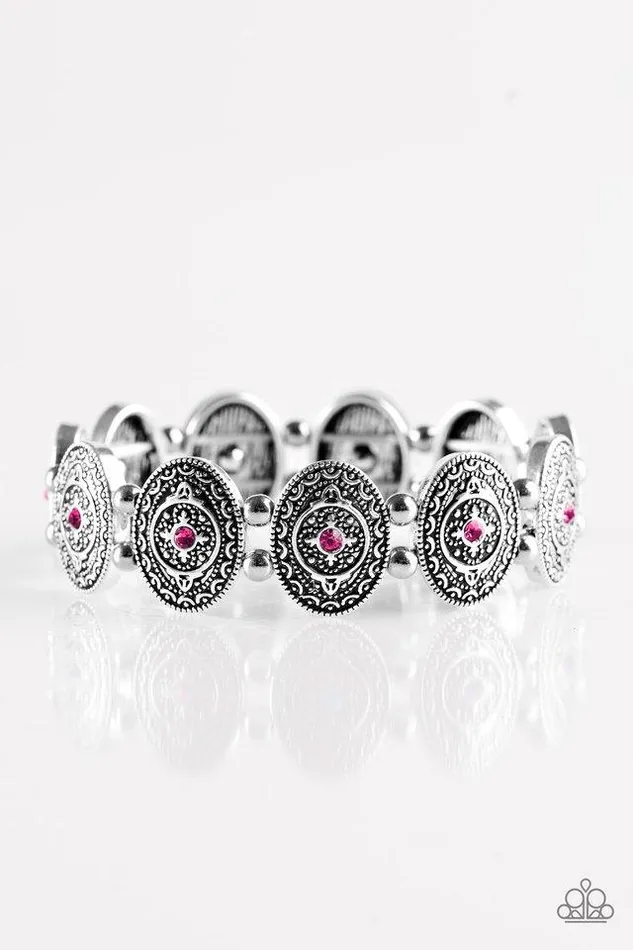 Paparazzi Jewelry Bracelets Paparazzi Bracelet Girl Grandeur Pink