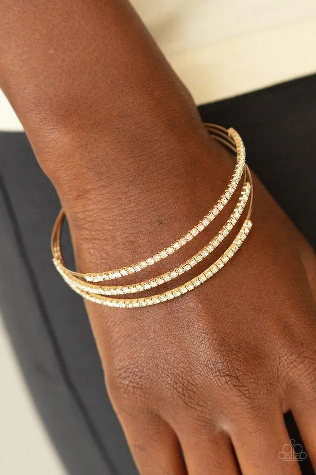 Paparazzi Jewelry Bracelets Paparazzi Bracelet Iridescently Infatuated Gold