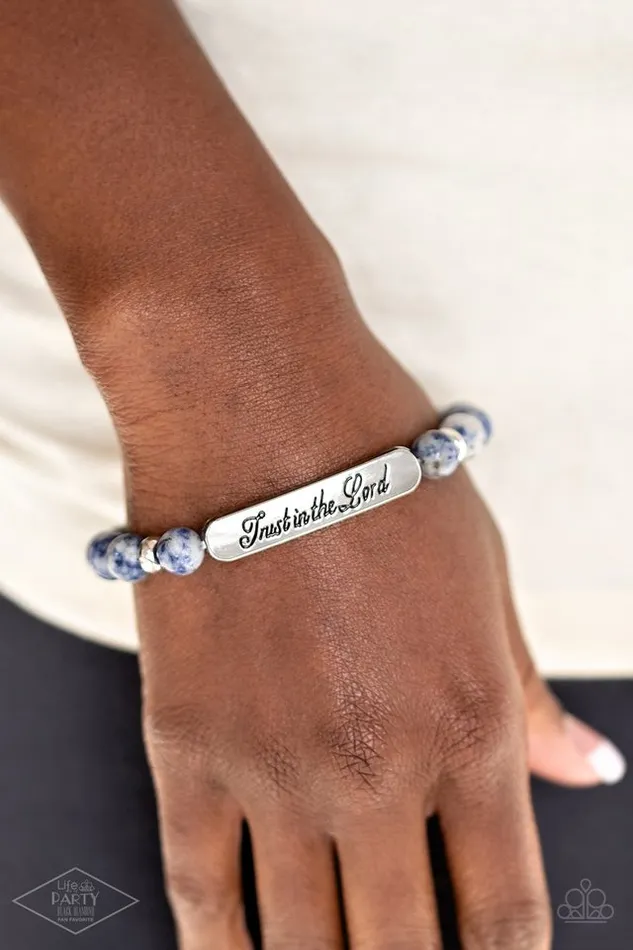 Paparazzi Jewelry Bracelets Paparazzi Bracelet Keep The Trust Blue