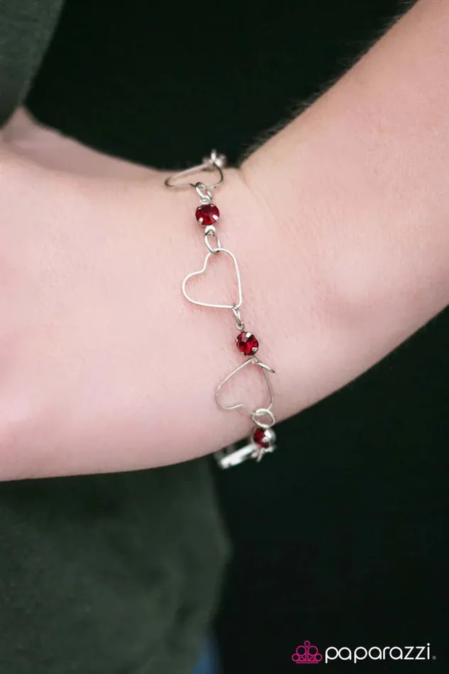 Paparazzi Jewelry Bracelets Paparazzi Bracelet Lovers Lane Red