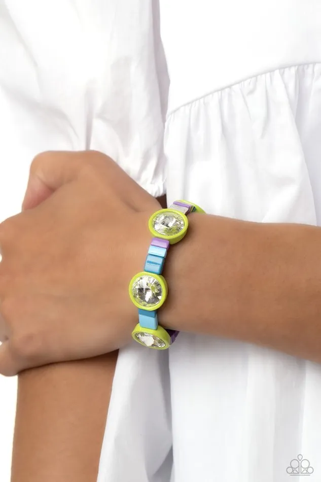 Paparazzi Jewelry Bracelets Paparazzi Bracelet Multicolored Madness Green