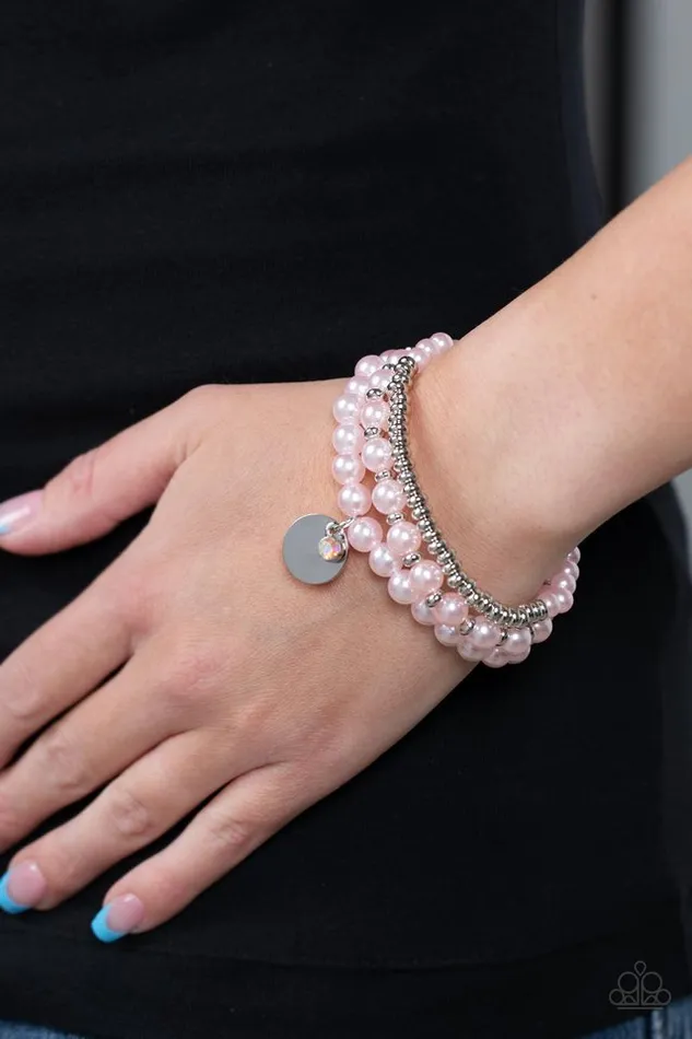 Paparazzi Jewelry Bracelets Paparazzi Bracelet Pearly Professional Pink