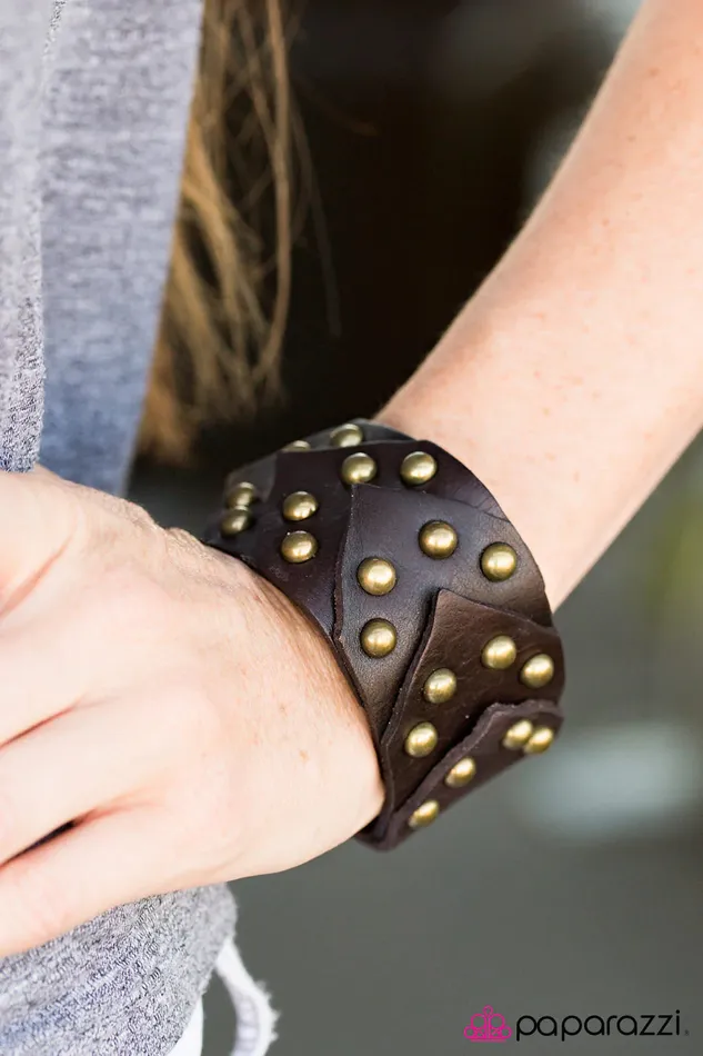 Paparazzi Jewelry Bracelets Paparazzi Bracelet Piece Together Brown