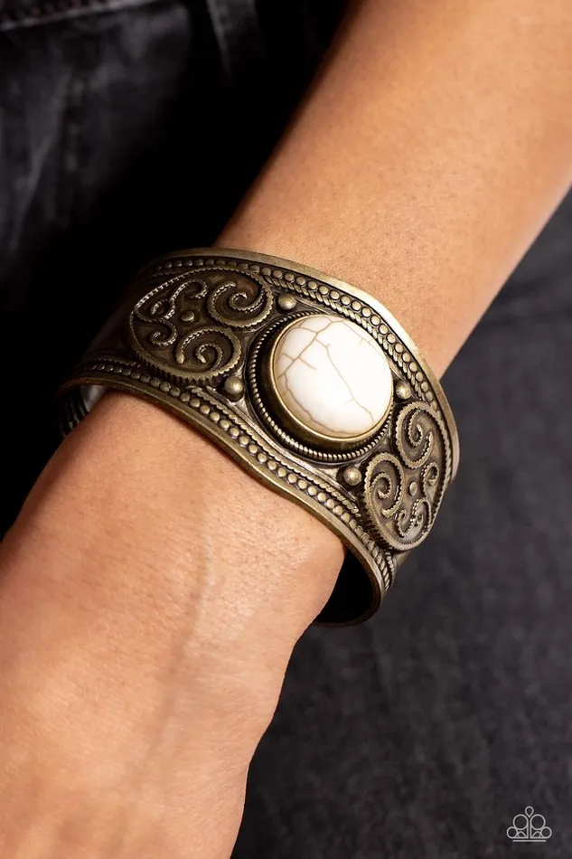 Paparazzi Jewelry Bracelets Paparazzi Bracelet Prairie Romance Brass