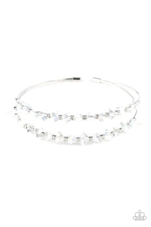 Paparazzi Jewelry Bracelets Paparazzi Bracelet Prismatic Posh White