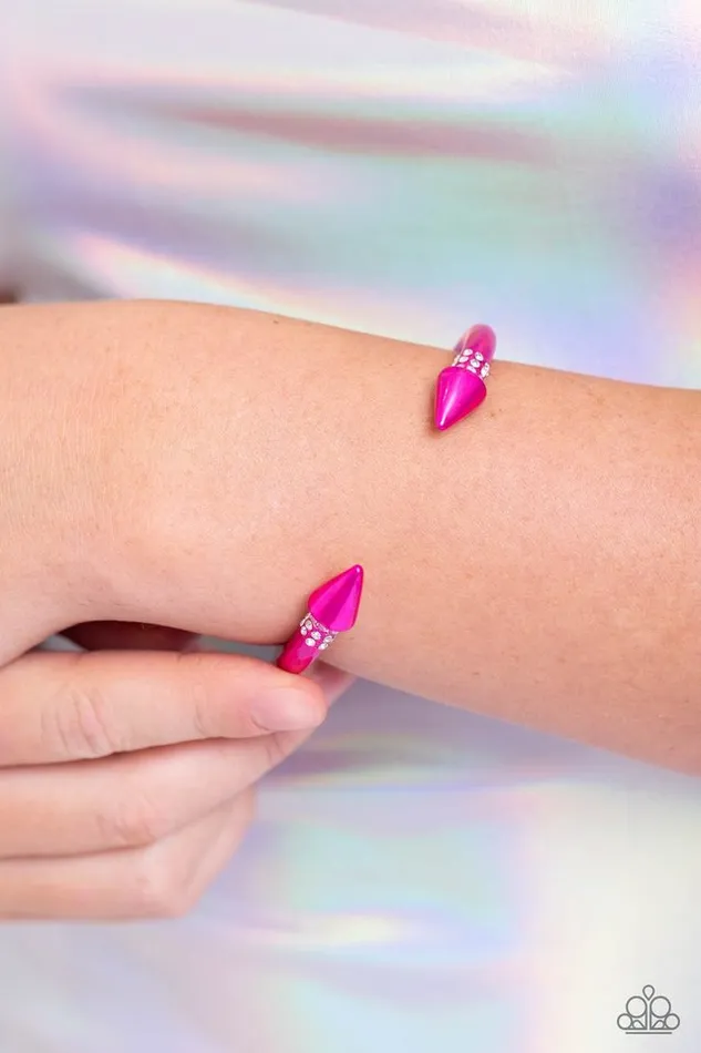 Paparazzi Jewelry Bracelets Paparazzi Bracelet Punky Plot Twist Pink