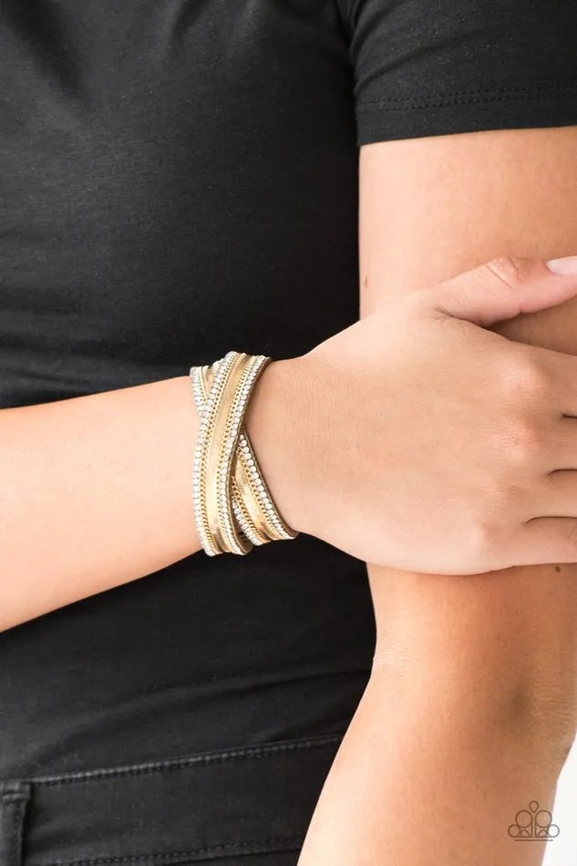 Paparazzi Jewelry Bracelets Paparazzi Bracelet Rocker Rivalry Gold