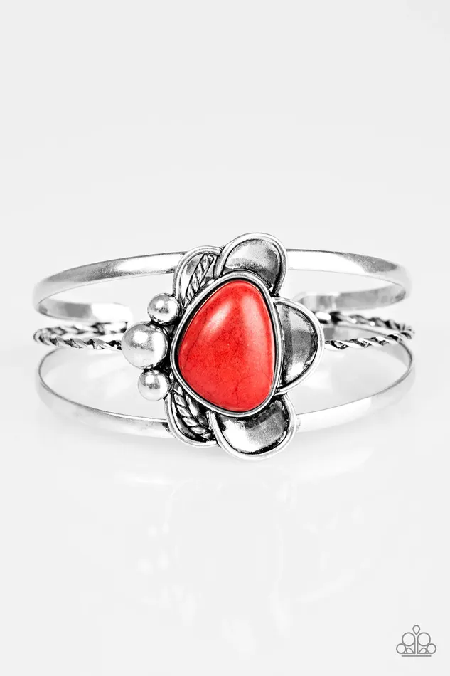 Paparazzi Jewelry Bracelets Paparazzi Bracelet Sahara Sunflowers Red