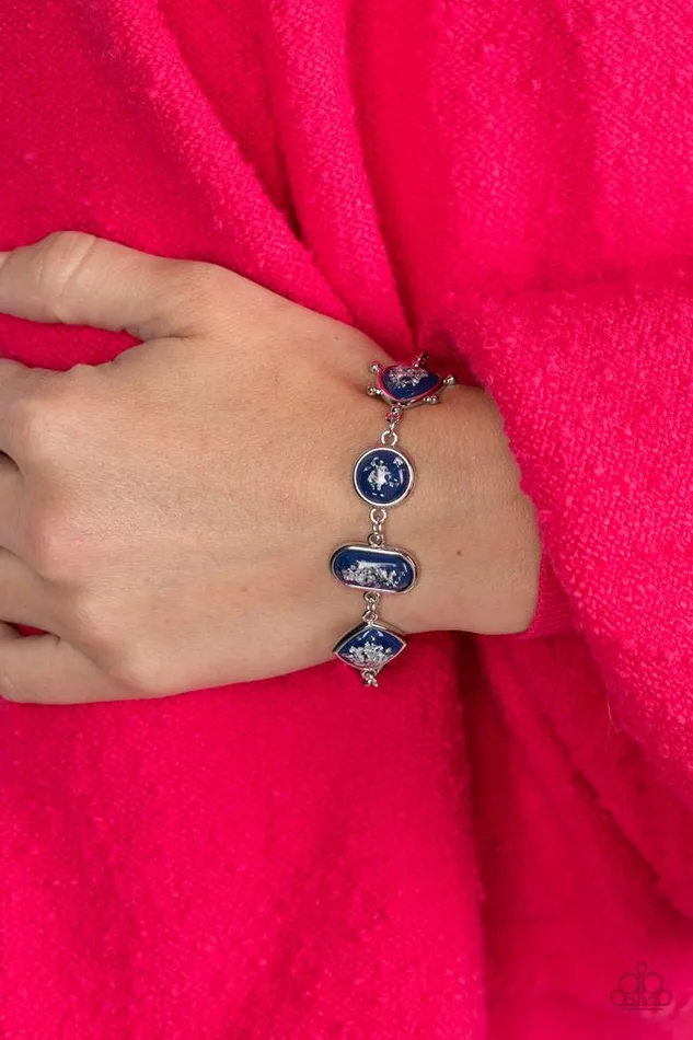 Paparazzi Jewelry Bracelets Paparazzi Bracelet Speckled Shimmer Blue