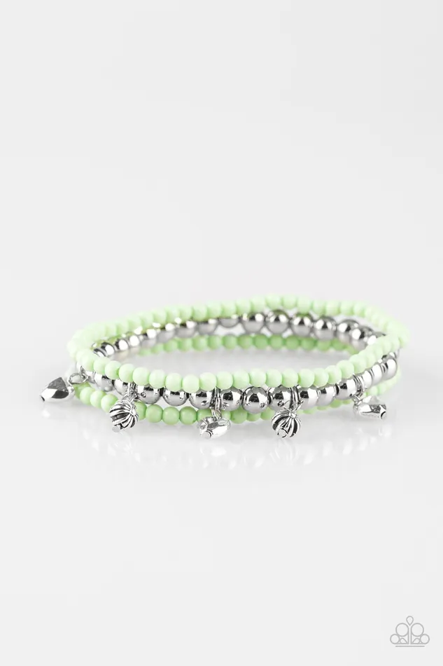 Paparazzi Jewelry Bracelets Paparazzi Bracelet Springtime Sweethearts Green