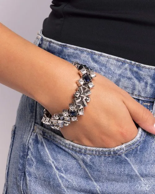 Paparazzi Jewelry Bracelets Paparazzi Bracelet Square Service Blue