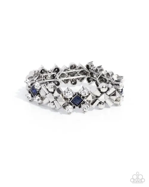 Paparazzi Jewelry Bracelets Paparazzi Bracelet Square Service Blue Paparazzi Jewelry Bracelets Paparazzi Bracelet Square Service Blue
