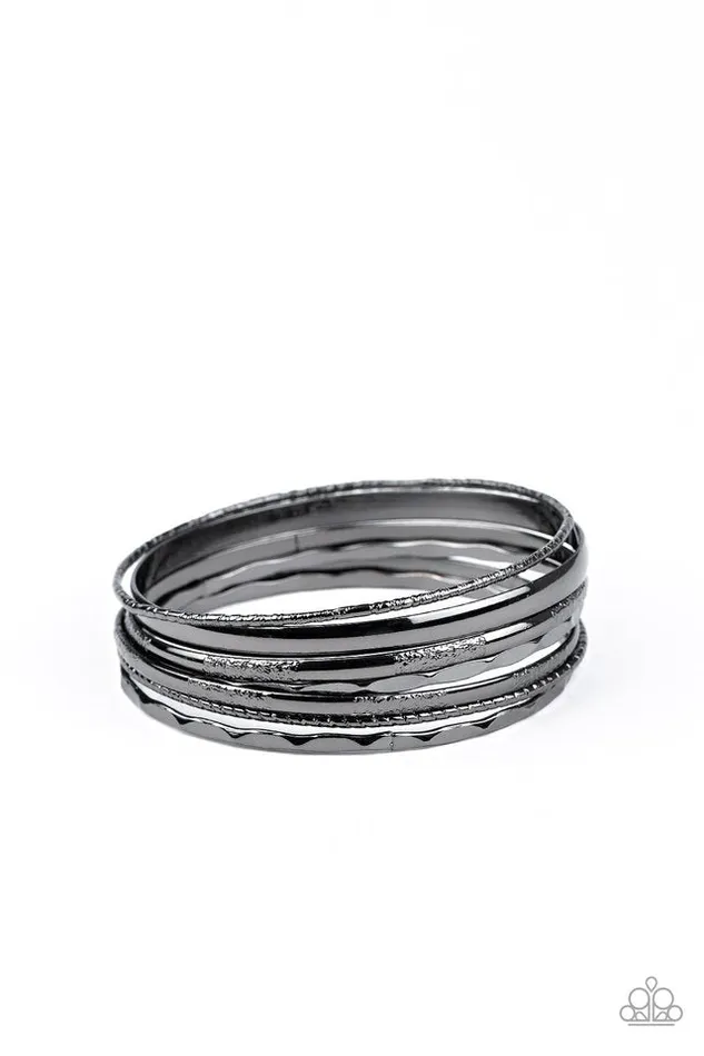 Paparazzi Jewelry Bracelets Paparazzi Bracelet Top Of The Heap Black Paparazzi Jewelry Bracelets Paparazzi Bracelet Top Of The Heap Black