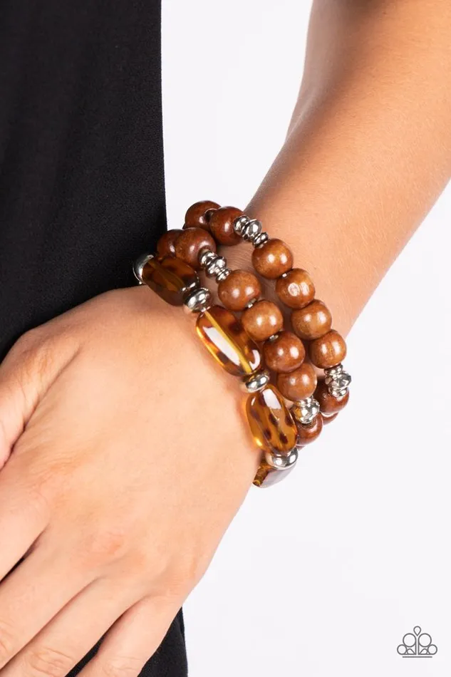 Paparazzi Jewelry Bracelets Paparazzi Bracelet WILDMannered Brown