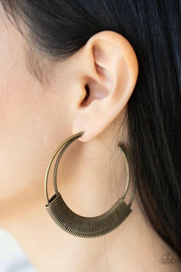 Paparazzi Jewelry Earrings Paparazzi Earring Artisan Attitude Brass