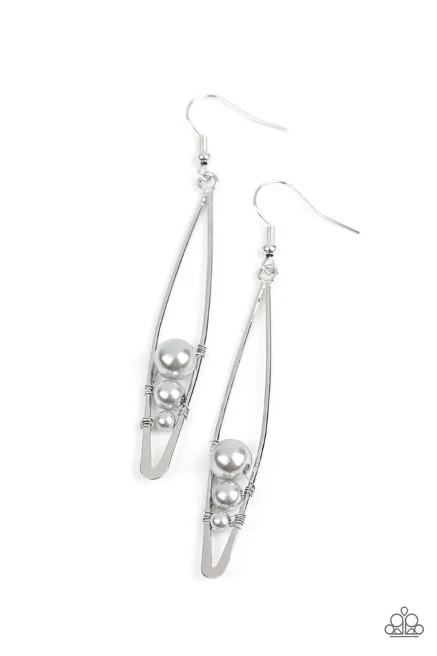 Paparazzi Jewelry Earrings Paparazzi Earring Atlantic Allure Silver Paparazzi Jewelry Earrings Paparazzi Earring Atlantic Allure Silver
