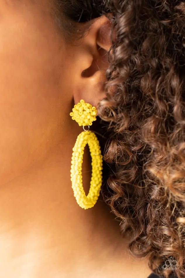 Paparazzi Jewelry Earrings Paparazzi Earring Be All You Can BEAD Yellow