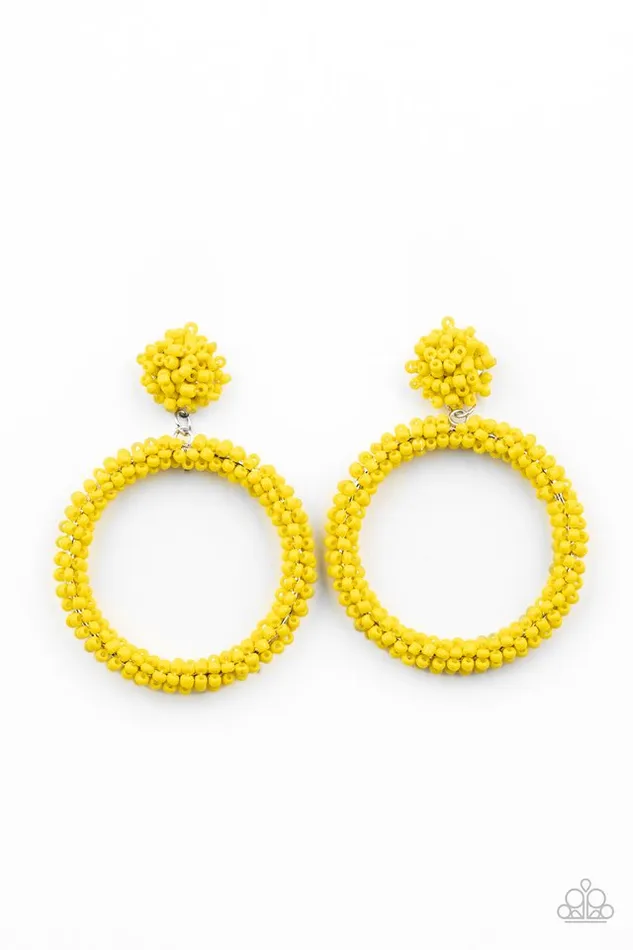 Paparazzi Jewelry Earrings Paparazzi Earring Be All You Can BEAD Yellow Paparazzi Jewelry Earrings Paparazzi Earring Be All You Can BEAD Yellow