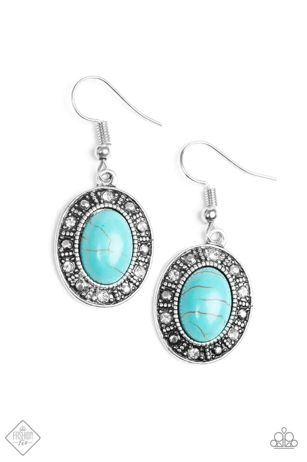 Paparazzi Jewelry Earrings Paparazzi Earring Classically Country Blue