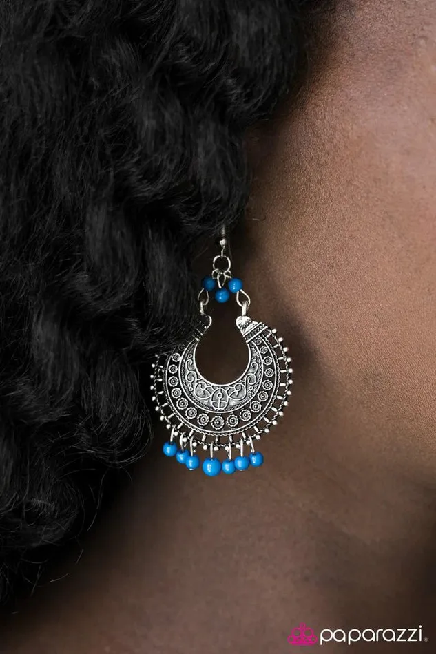 Paparazzi Jewelry Earrings Paparazzi Earring Colorfully Cabo Blue