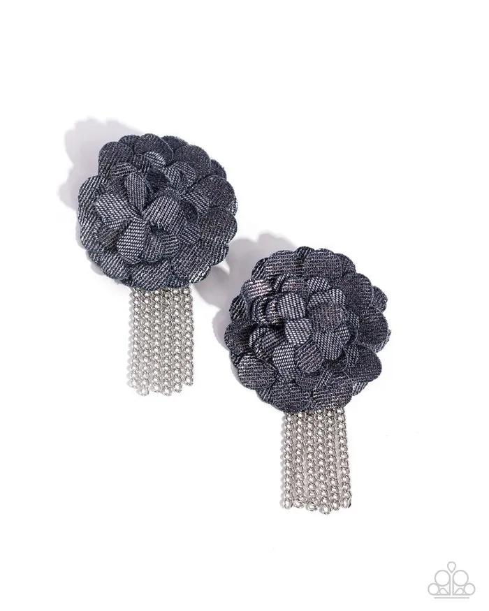 Paparazzi Jewelry Earrings Paparazzi Earring Dauntless Denim Blue Paparazzi Jewelry Earrings Paparazzi Earring Dauntless Denim Blue